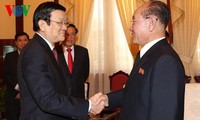 Truong Tan Sang reçoit la délégation du Parquet suprême nord-coréen
