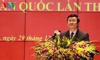 Le président Truong Tan Sang participe au congrès national de la police populaire