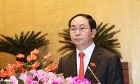 Le président Tran Dai Quang travaille à Ninh Binh