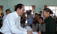 Le président Tran Dai Quang visite Quang Nam