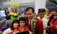 Les sportifs vietnamiens participant aux JO de Rio rentrés à Hanoi