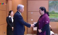 Tong Thi Phong reçoit une délégation de l’OMS