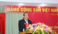 Truong Hoa Binh à une réunion de  la CGT du Vietnam 