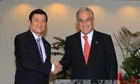 Presiden Vietnam Truong Tan Sang menerima Presiden Cile Sebastian Pinera Echenique.