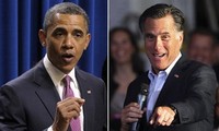 Presiden Amerika Serikat Barack Obama sedang mengungguli lawannya Romney dalam pemilihan presiden 2012.