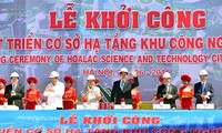 PM Nguyen Tan Dung memerintahkan pembangunan proyek pengembangan infrastruktur Zona Teknologi Tinggi Hoa Lac