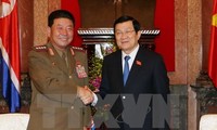 Presiden Vietnam, Truong Tan Sang menerima Menteri Angkatan Bersenjata Rakyat .Korea