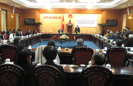 Status koordinasi kerja antara Komite Tetap MN dan Presidium Pengurus Besar Front Tanah Air Vietnam
