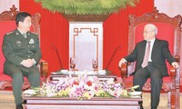 Sekjen Nguyen Phu Trong menerima Menteri Pertahanan Tiongkok, Chang Wanquan