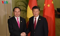 Presiden Tran Dai Quang melakukan pertemuan dengan para pemimpin APEC