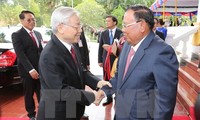 Sekjen Nguyen Phu Trong mengakhiri dengan baik kunjungan persahabatan resmi di RDR.Laos