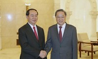 Presiden Tran Dai Quang melakukan pertemuan dengan para pemimpin Tiongkok