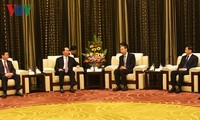 Presiden Tran Dai Quang menerima pimpinan provinsi Fujian, Tiongkok