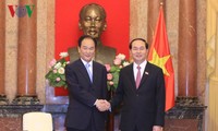 Presiden Tran Dai Quang menerima  Kepala Kantor Berita Xinhua yang sedang melakukan kunjungan kerja di Vietnam