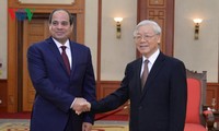 Sekjen Nguyen Phu Trong menerima Presiden Republik Arab Mesir, Abdel Fattah El Sisi