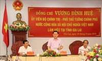 Deputi PM Vuong Dinh Hue melakukan temu kerja dengan pimpinan Provinsi Gia Lai