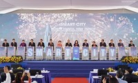 Memulai pencangkulan pertama pembangunan kota pintar di Kabupaten Dong Anh, Kota Ha Noi