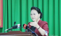 Ketua MN Vietnam, Nguyen Thi Kim Ngan melakukan kontak dengan para pemilih di Distrik Ninh Kieu dan Kabupaten Co Do, Provinsi Can Tho