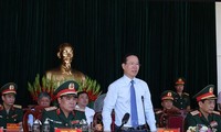 Presiden Vo Van Thuong Memeriksa Pekerjaan Siap Siaga Bertempur di Kodam 2