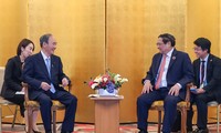 PM Pham Minh Chinh Terima Mantan PM Jepang, Suga Yoshihide dan PM Singapura, Lee Hsien Loong
