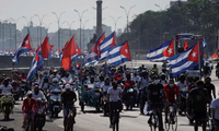 Caravana de protesta en Cuba contra las sanciones de Estados Unidos