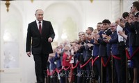 ロシアのプーチン大統領、通算５期目の就任式　