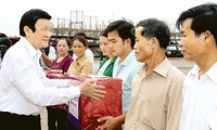Presiden Vietnam, Truong Tan Sang melakukan kunjungan kerja di provinsi Quang Nam.