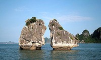 Menikmati  pemandangan alam yang indah di Teluk Ha Long  dengan kapal pesiar