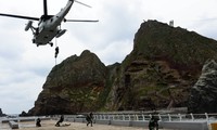 Republik Korea melakukan latihan  perang di dekat kepulauan yang dipersengketakan