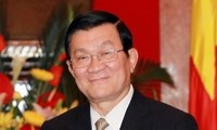 Presiden Vietnam Truong Tan Sang  menerima Ianchevski Vsevolod, penasehat Presiden Belarus