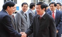 Presiden VN Truong Tan Sang melakukan kujungan kerja di Provinsi Cao Bang