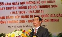 Upacara peringatan ultah ke-55 hari mulai membuka jalan Ho Chi Minh