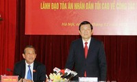 Presiden Vietnam, Truong Tan Sang: Meningkatkan kualitas  barisan kader instansi  pengadilan