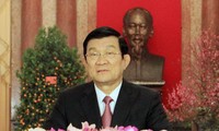 Ucapan selamat Tahun Baru  Presiden Vietnam Truong Tan Sang