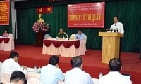 Presiden Vietnam, Tran Dai Quang mengadakan kontak dengan para pemilih kota Ho Chi Minh