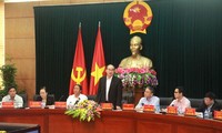 Ketua Pengurus Besar Front Tanah Air Vietnam, Nguyen Thien Nhan mengadakan temu kerja dengan kota Hai Phong tentang pembangunan kota pintar
