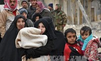 Rusia  mengangkut barang bantuan ke sebelah Timur kota Aleppo