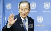 Sekjen PBB, Ban Ki-moon menyampaikan ucapan selamat berpisah kepada para personil  PBB