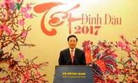 Deputi PM, Menlu Vietnam, Pham Binh Minh  mengadakan pertemuan dengan  kantor-kantor pemberitaan Vietnam sehubungan dengan  Tahun Baru Tradisional Imlek-2017