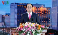 Presiden Vietnam, Tran Dai Quang menghadiri pertemuan: “Musim semi Kampung halaman-2017” di kota Ho Chi Minh