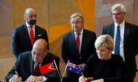 Australia  dan Timor Leste  menandatangani traktat delimitasi garis perbatasan di laut yang bersejarah