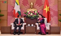 Ketua MN Viet Nam, Nguyen Thi Kim Ngan menerima Presiden Myanmar, Win Myint