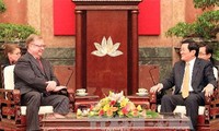 Le Président vietnamien reçoit le Président de l'Audit d'Etat de la Russie