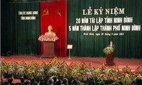 Nguyen Tan Dung au 20e anniversaire de la re-fondation de Ninh Binh
