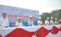 Accumulating water for reservoir of Lai Chau hydropower plant