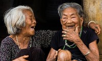 Smiles of old ethnic minority people