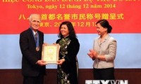 Japan diplomats receive honorary citizenship