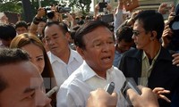 Demonstrators urge Cambodia’s NA leader to resign