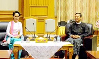 Myanmar’s speaker and opposition party leader agree on national reconciliation