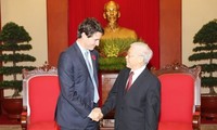 Justin Trudeau reçu par le secrétaire général du Parti communiste vietnamien 